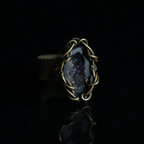 The Starlit Hollow Geode Ring