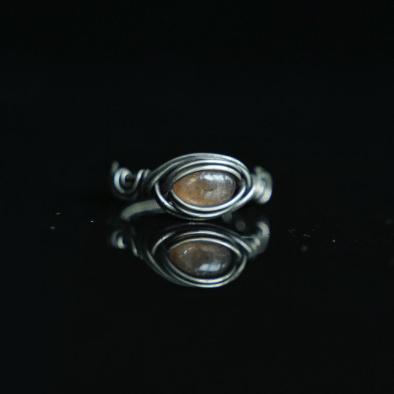 The Ember Within Skeletal Quartz Ring