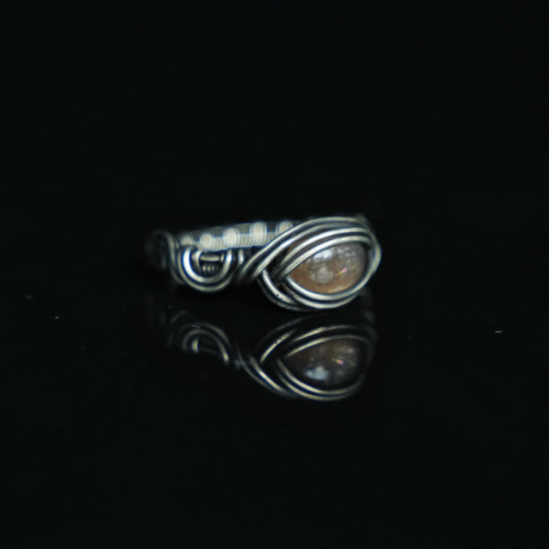 The Ember Within Skeletal Quartz Ring