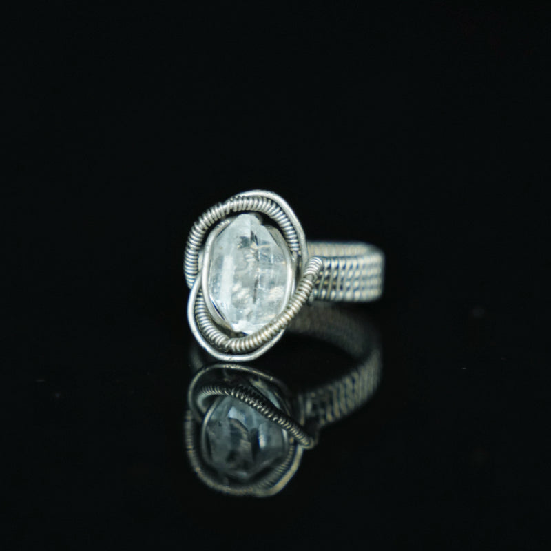The Quiet Spark Herkimer-Style Quartz Ring