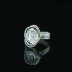 The Quiet Spark Herkimer-Style Quartz Ring