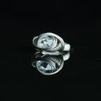 The Silver Orbit Herkimer-Style Quartz Ring