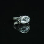 The Silver Orbit Herkimer-Style Quartz Ring