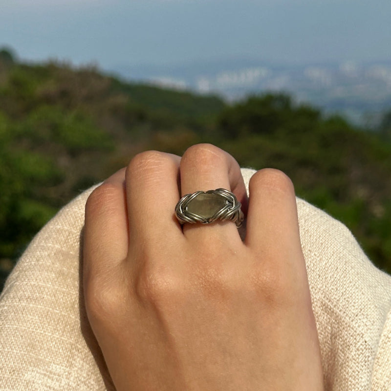 The Hidden Thread Rabbit Hair Quartz Ring