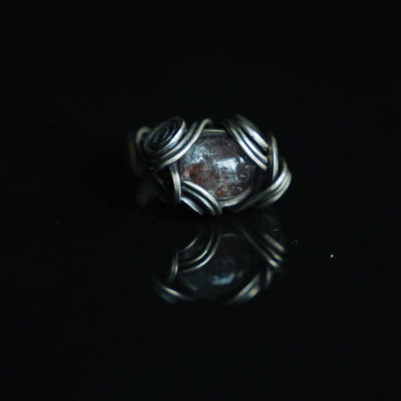 The Silver Veil Phantom Quartz Ring