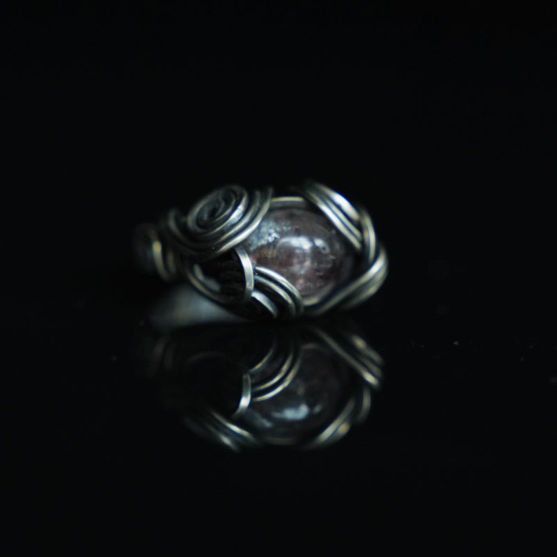 The Silver Veil Phantom Quartz Ring
