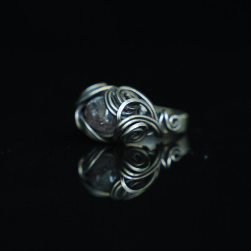 The Silver Veil Phantom Quartz Ring