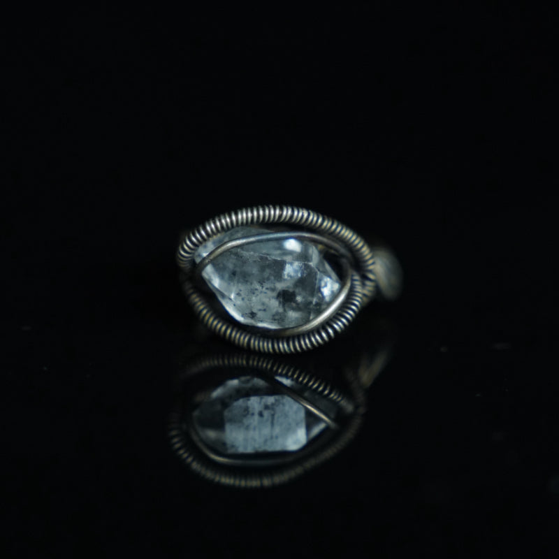 The Frosted Passage Herkimer-Style Quartz Ring