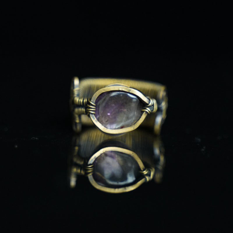 The Veiled Violet Amethyst Ring