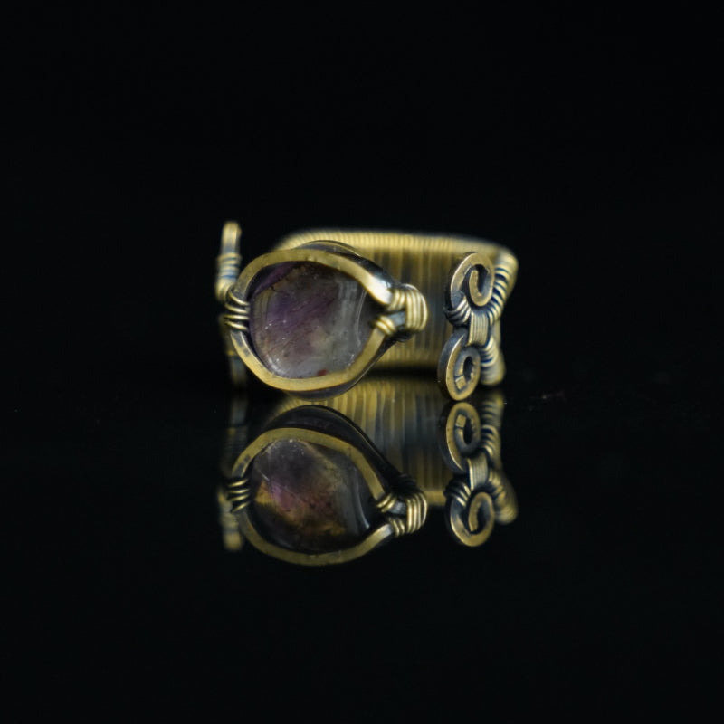 The Veiled Violet Amethyst Ring