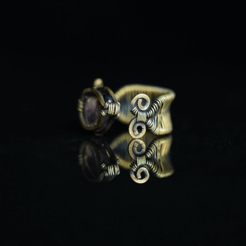 The Veiled Violet Amethyst Ring