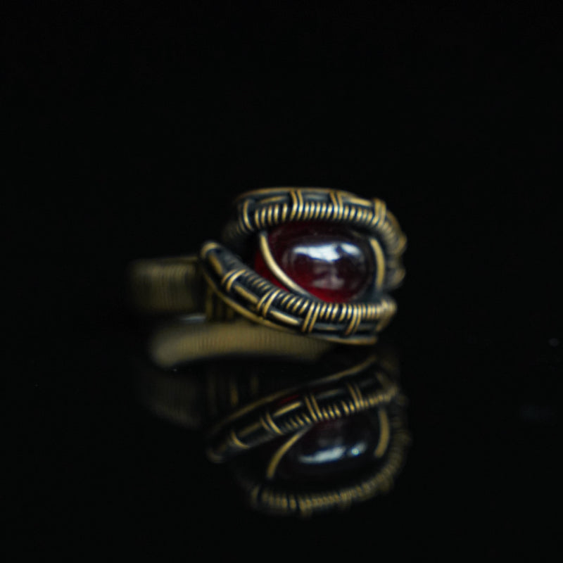 The Deep Ember Garnet Ring