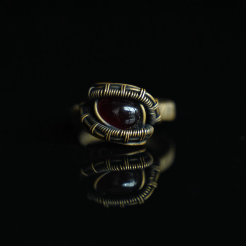 The Deep Ember Garnet Ring