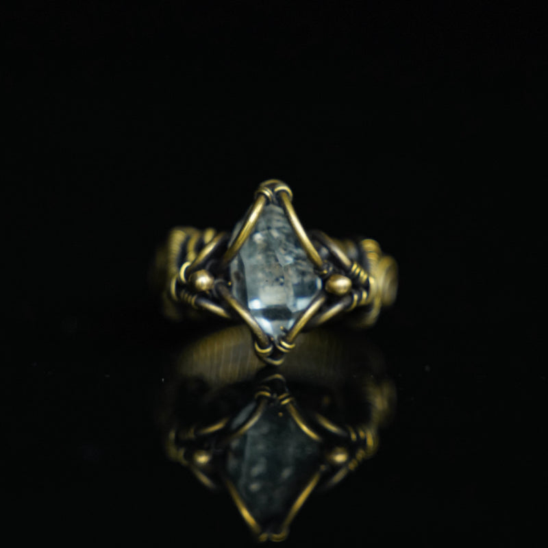 The Starbound Herkimer Quartz Ring