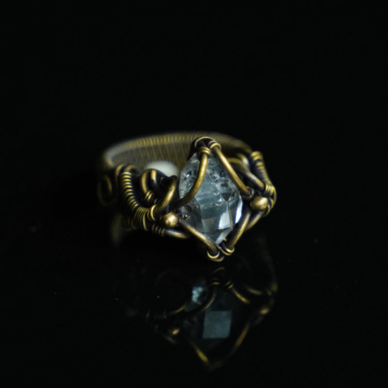 The Starbound Herkimer Quartz Ring