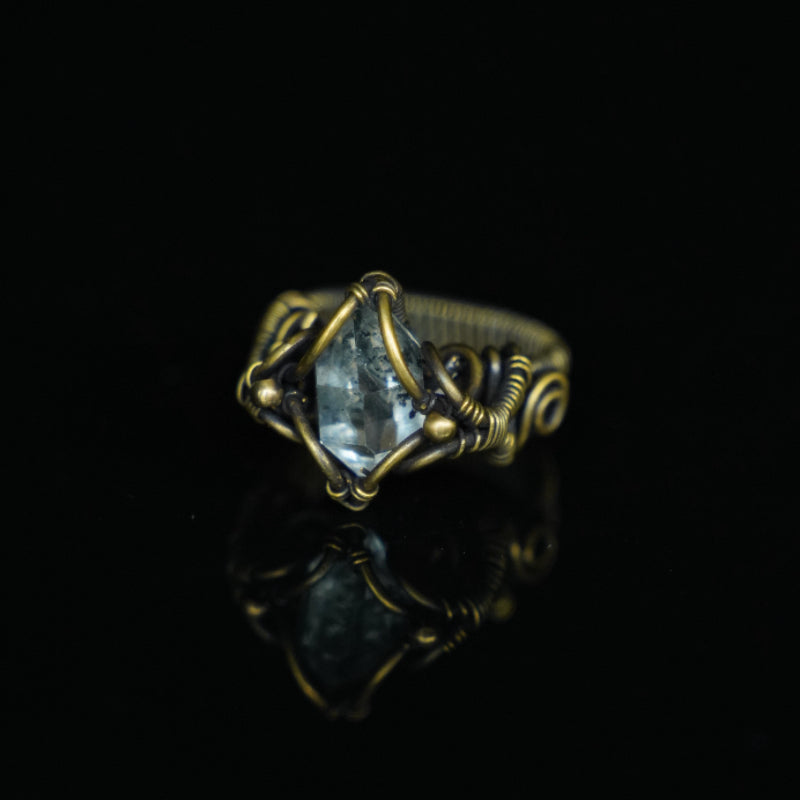 The Starbound Herkimer Quartz Ring