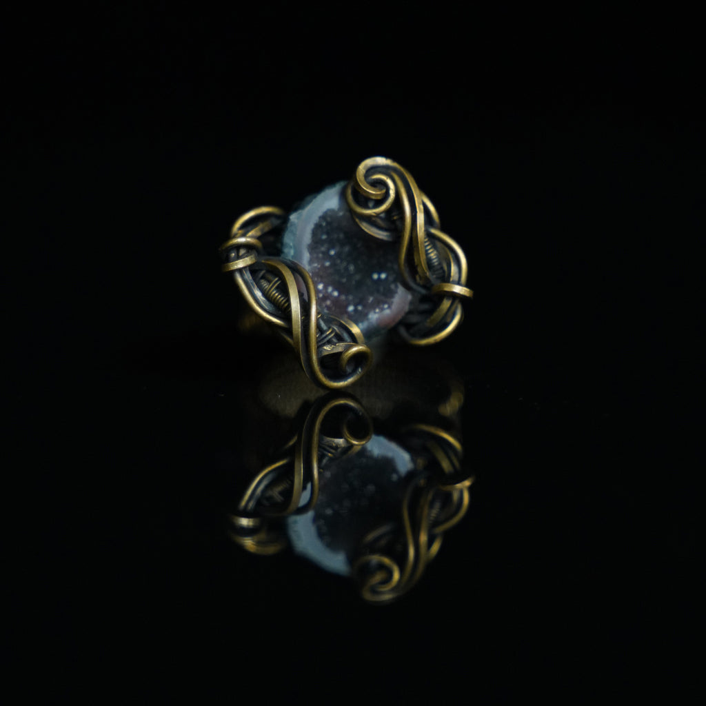The Hollow Light Geode Ring