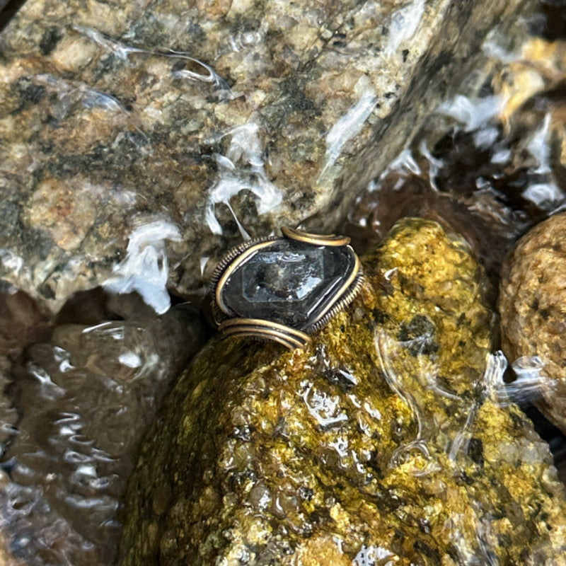 The Quiet Flash Herkimer Crystal Ring