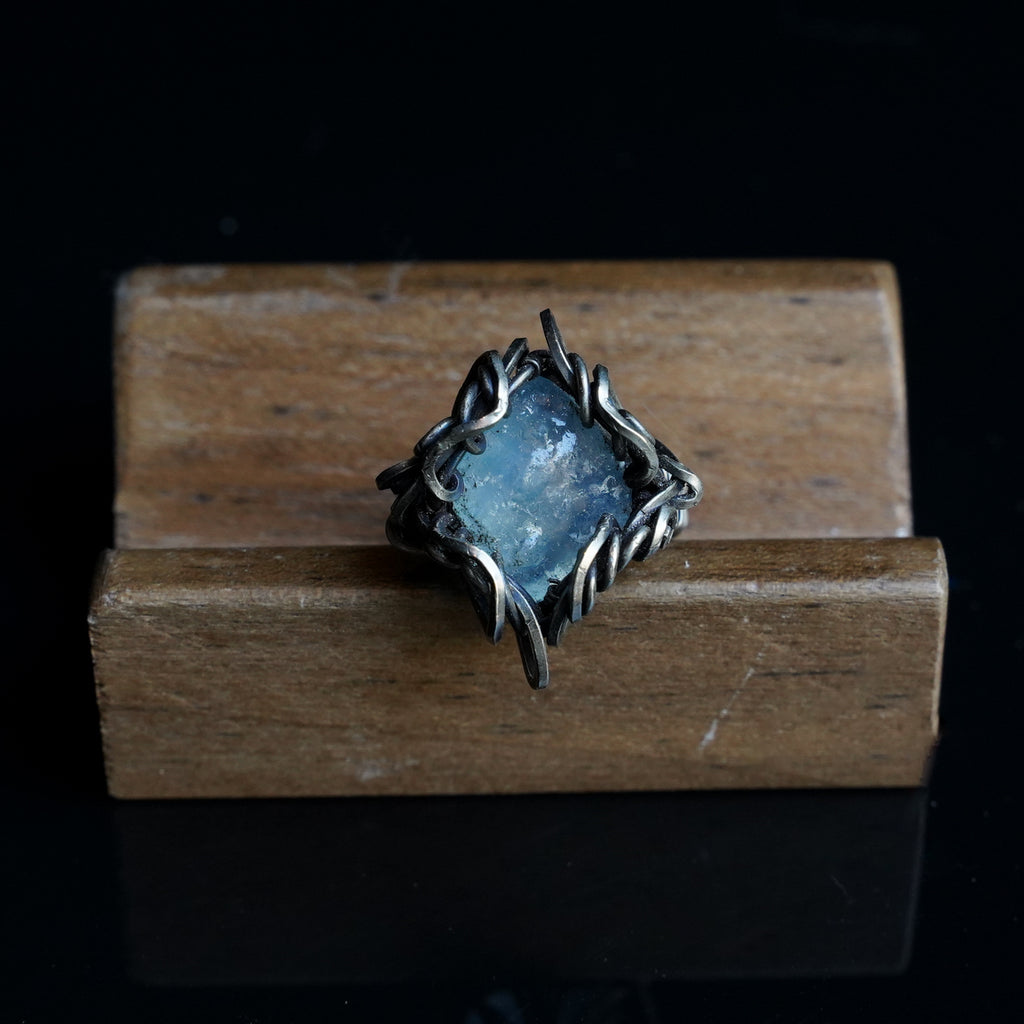 OOAK-The Frozen Tide Aquamarine Ring