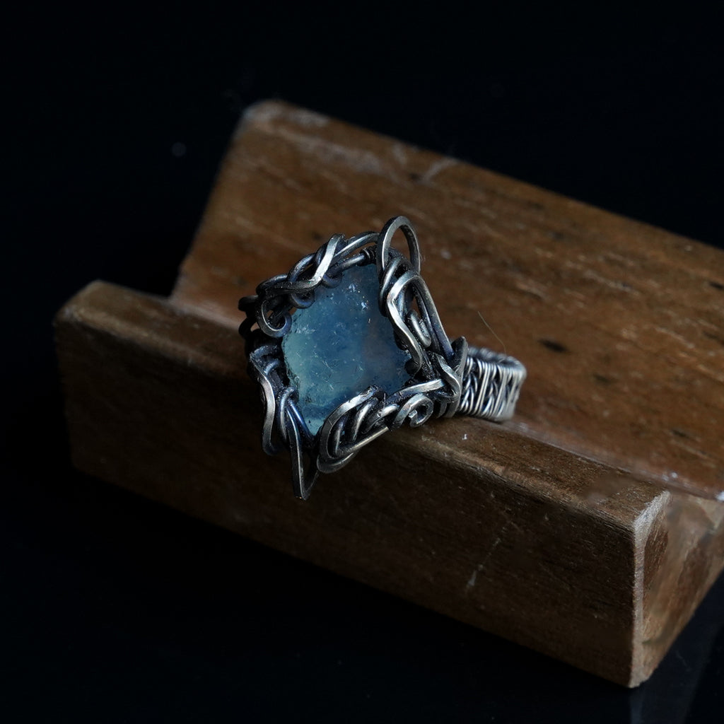 OOAK-The Frozen Tide Aquamarine Ring