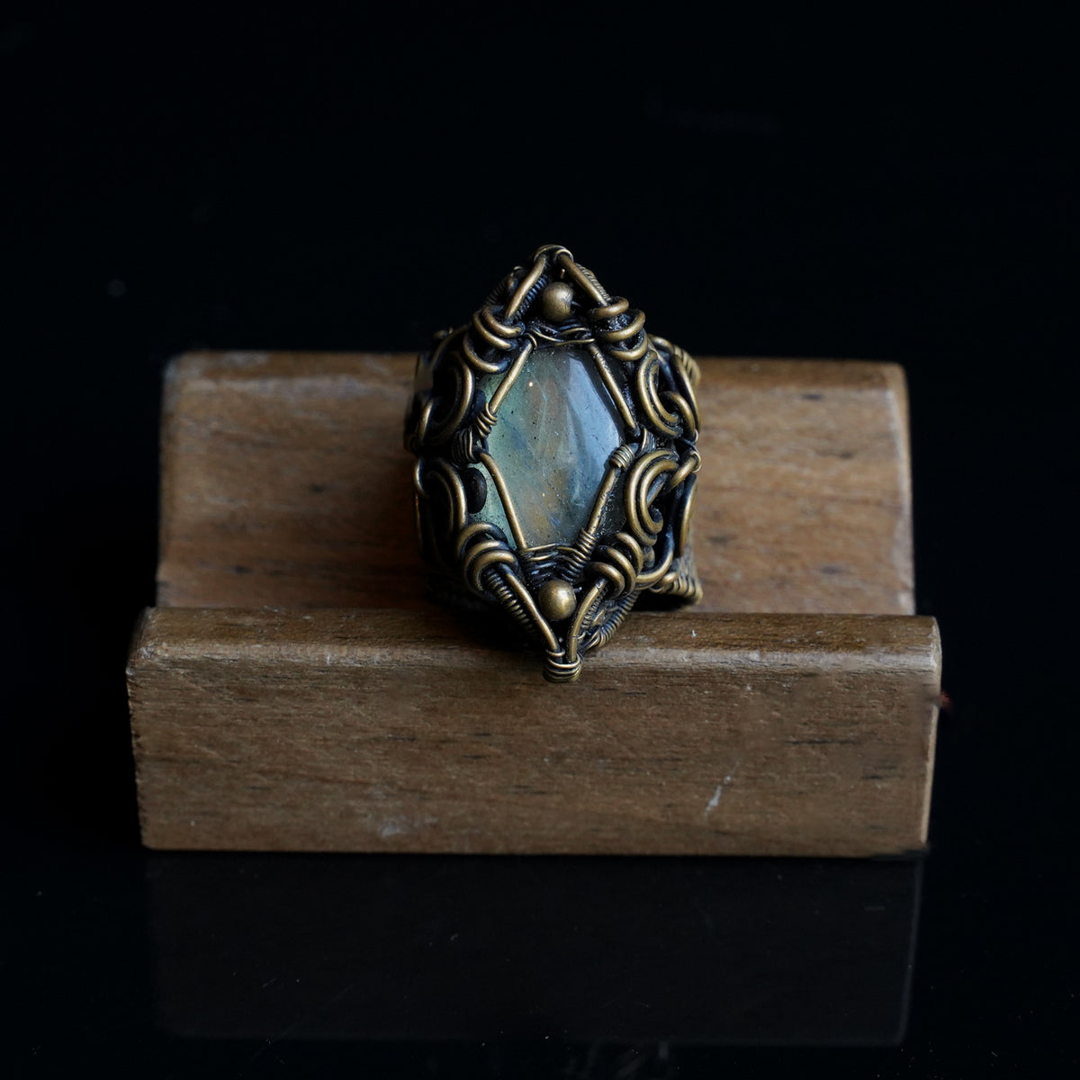 OOAK-The Ancient Aurora Labradorite Ring