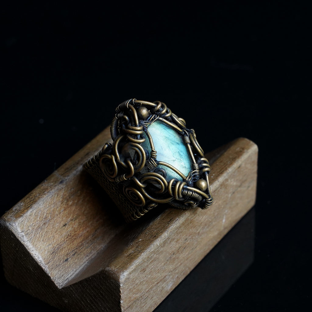 OOAK-The Ancient Aurora Labradorite Ring