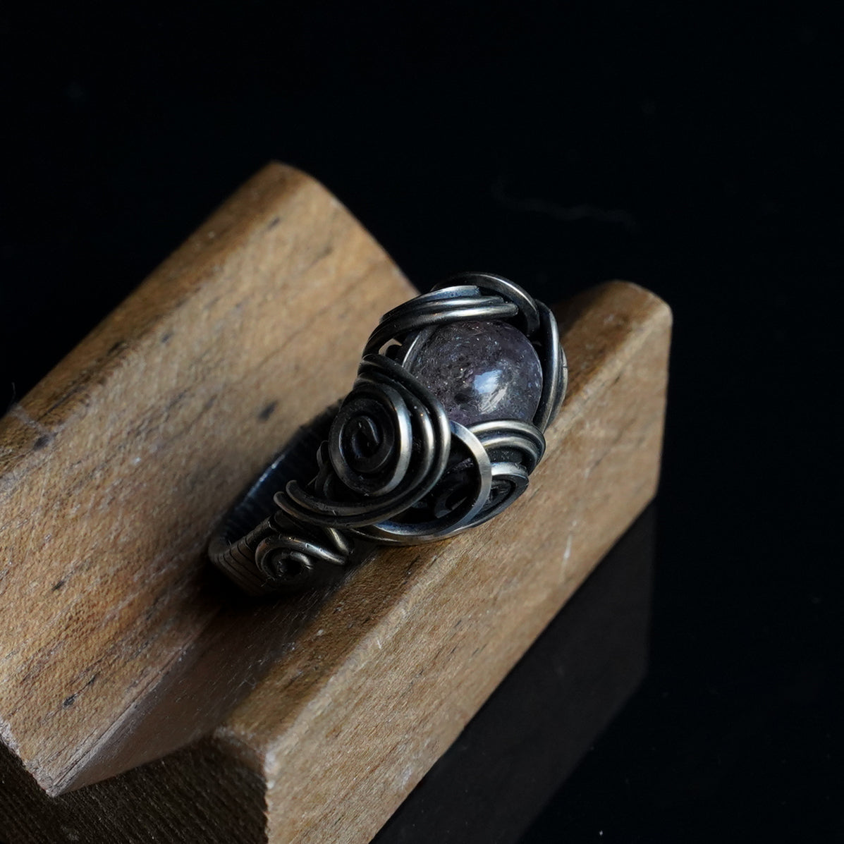 OOAK-The Moss Veil Phantom Quartz Ring