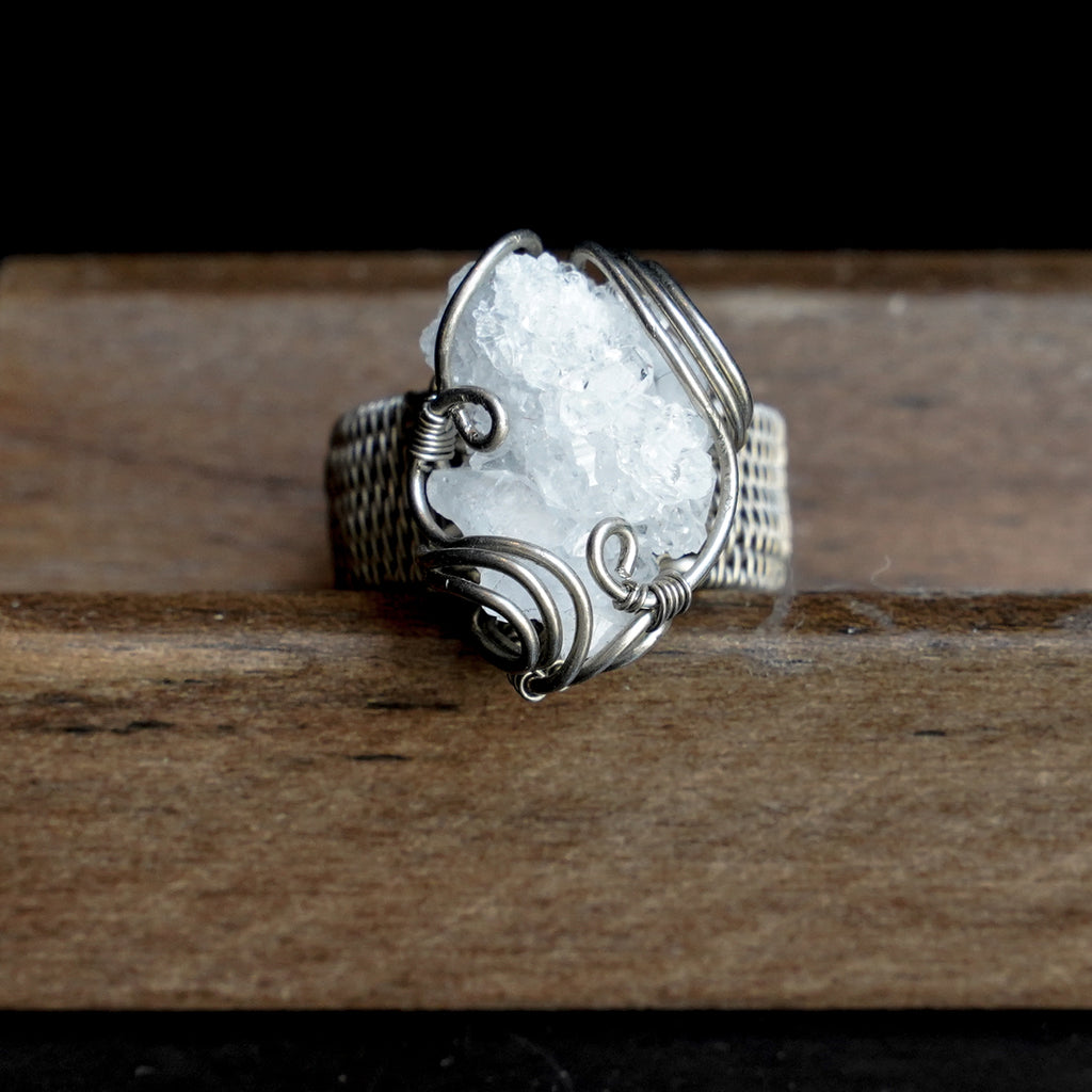 OOAK-The White Archive Crystal Cluster Ring