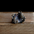 OOAK-The Mist Hollow Mexican Agate Geode Ring