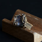 OOAK-The Mist Hollow Mexican Agate Geode Ring