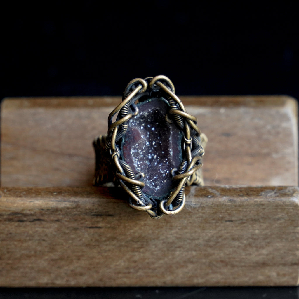OOAK-The Midnight Veil Mexican Labradorite Ring