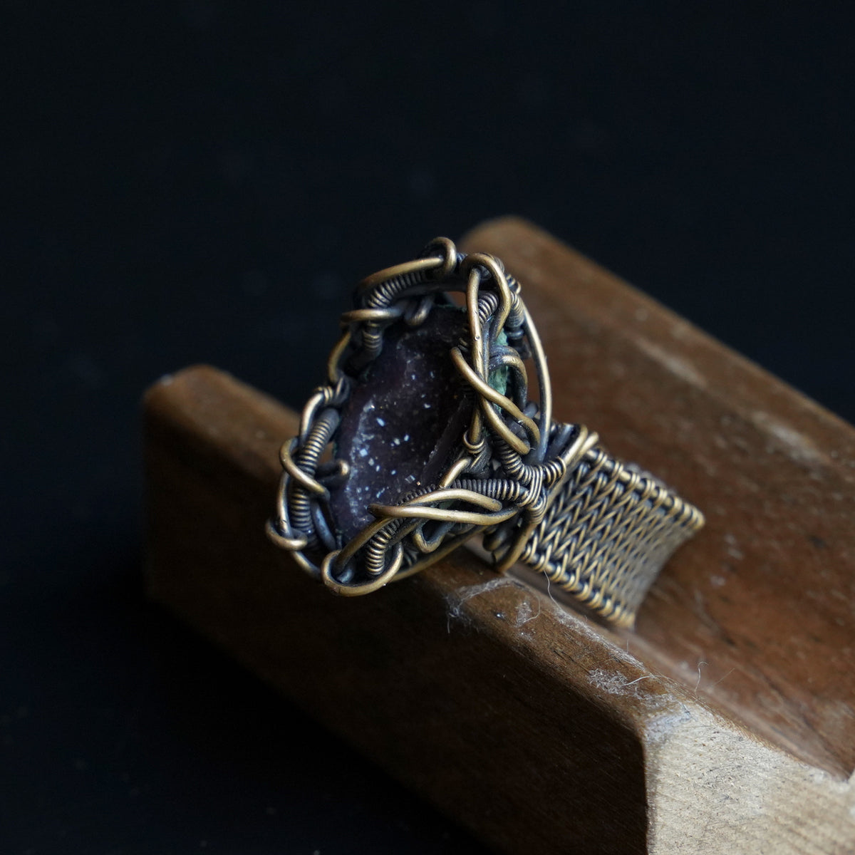 OOAK-The Midnight Veil Mexican Labradorite Ring