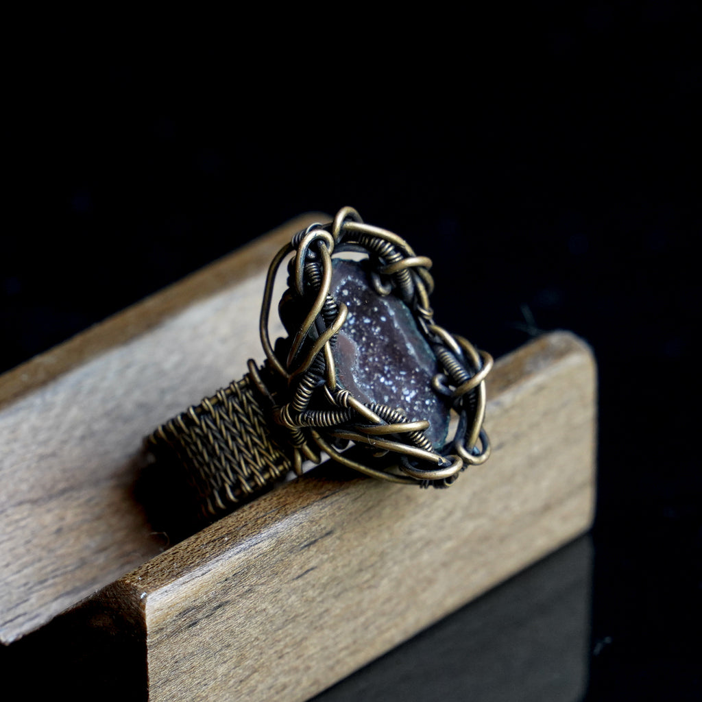 OOAK-The Midnight Veil Mexican Labradorite Ring