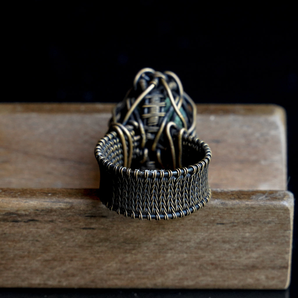 OOAK-The Midnight Veil Mexican Labradorite Ring