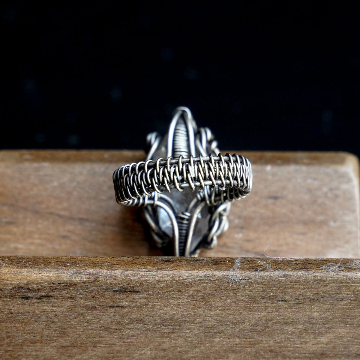 OOAK-The Silver Spire Herkimer Crystal Ring
