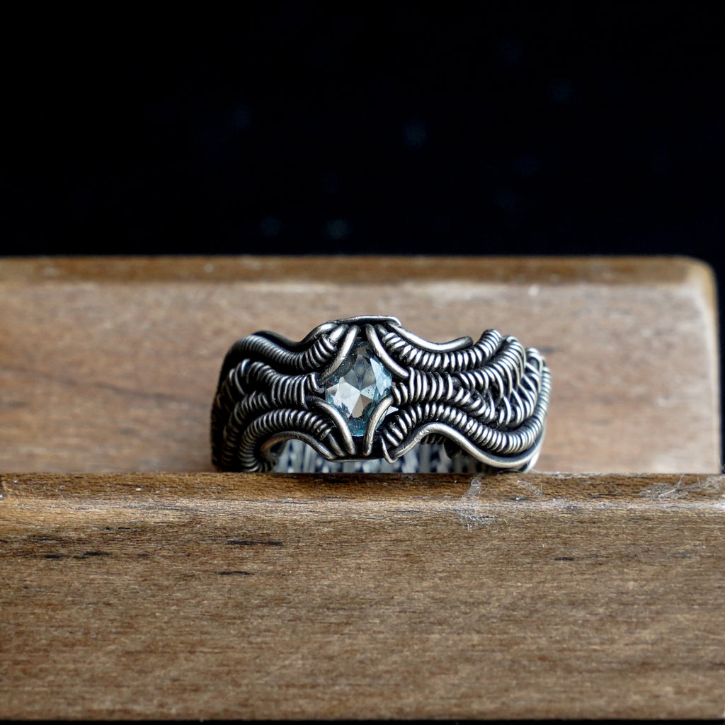 OOAK-The Azure Current Topaz Ring
