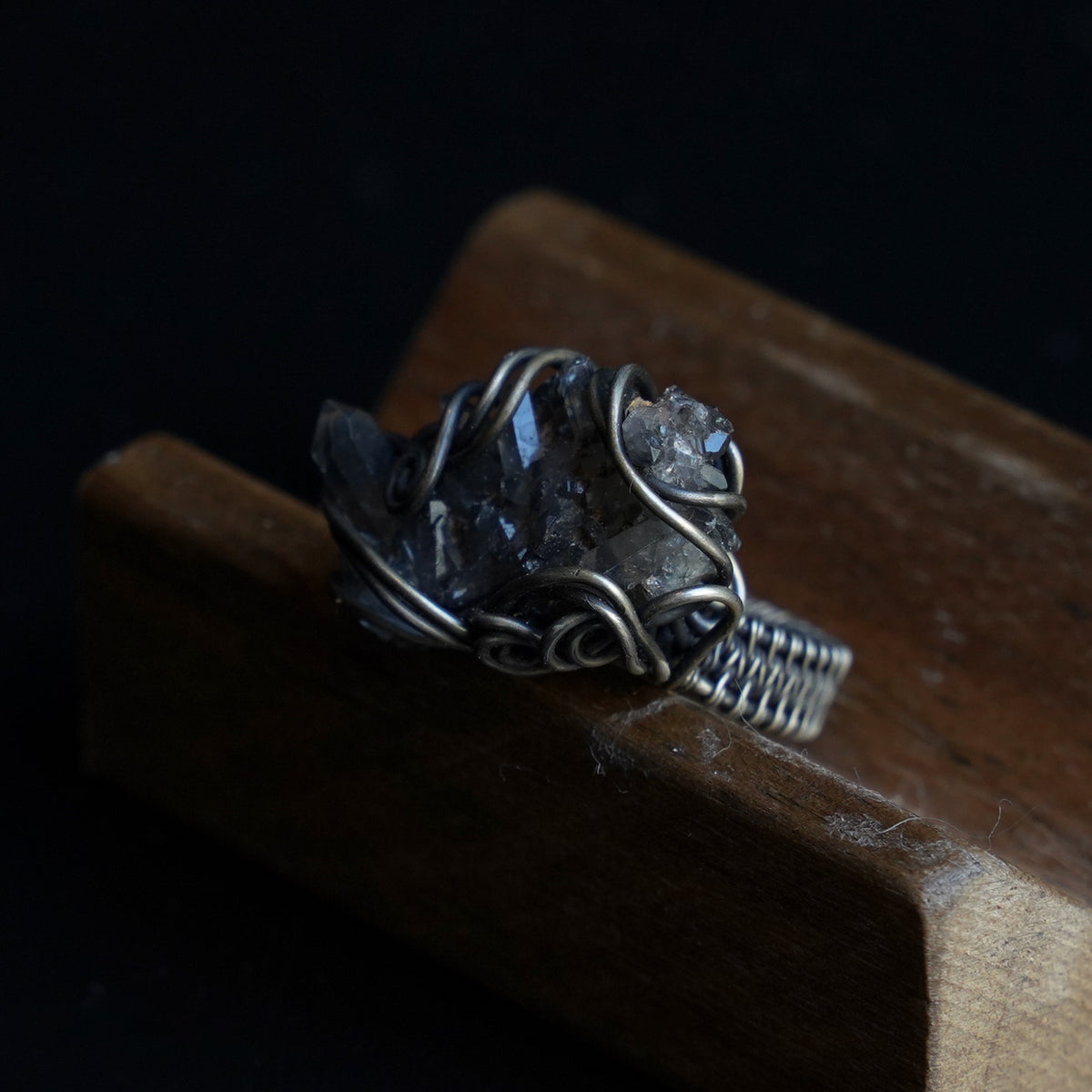 OOAK-The Mist Crest Crystal Cluster Ring