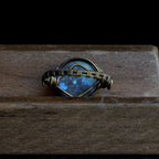 OOAK-The Blue Ember Labradorite Ring