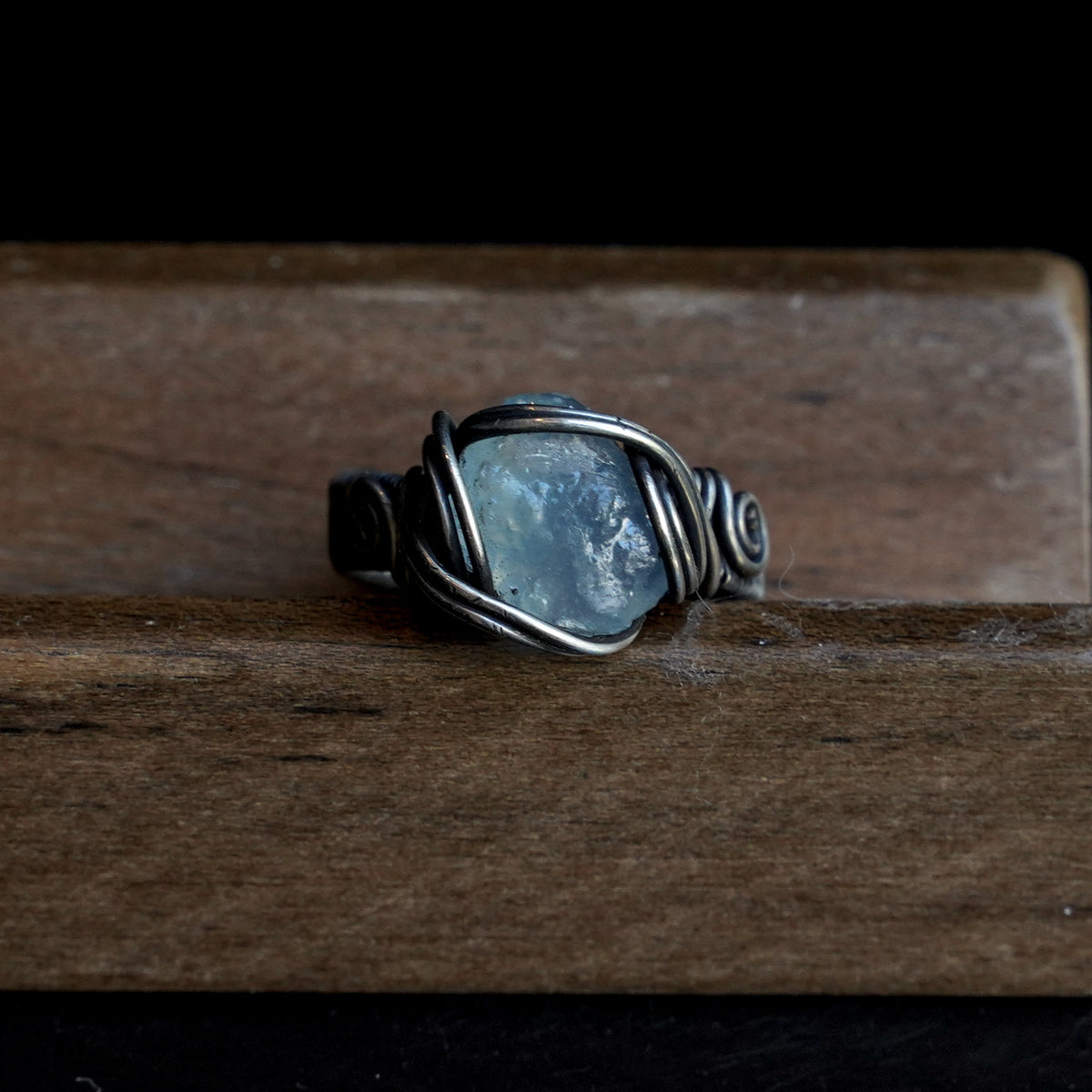 OOAK-The Pale Tide Aquamarine Ring