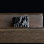 Title OOAK-The Woven Current White Copper Ring