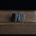 Title OOAK-The Woven Current White Copper Ring