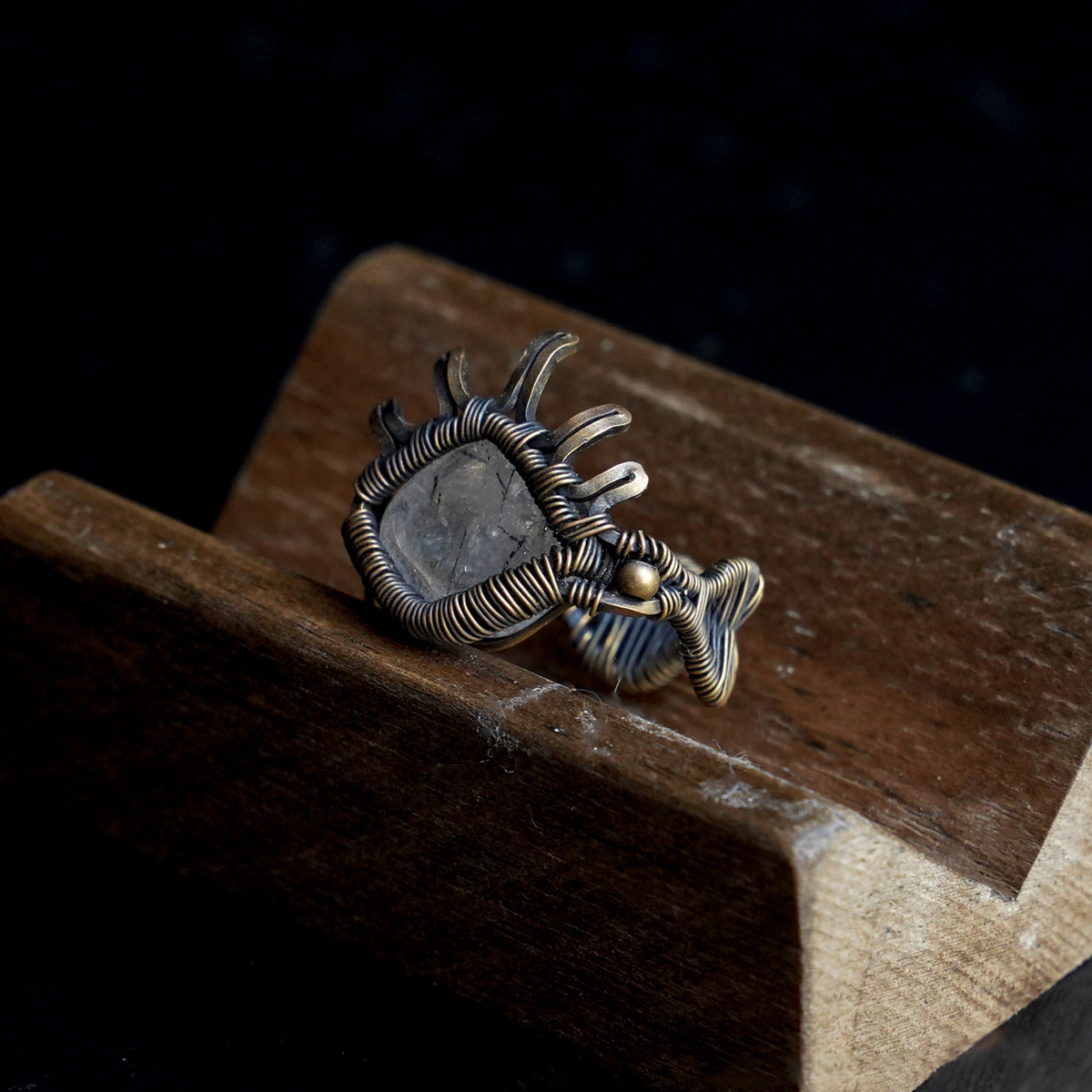 OOAK-The Quiet Crown Clear Quartz Ring