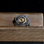 OOAK-The Amber Orbit Citrine Ring