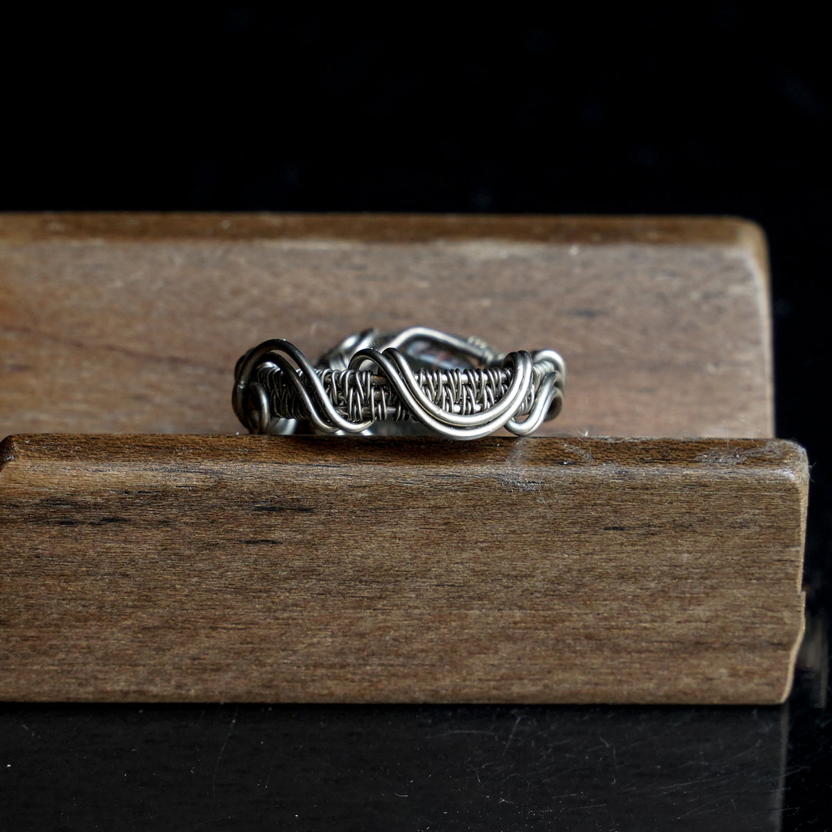 OOAK-The Moss Veil Phantom Quartz Ring