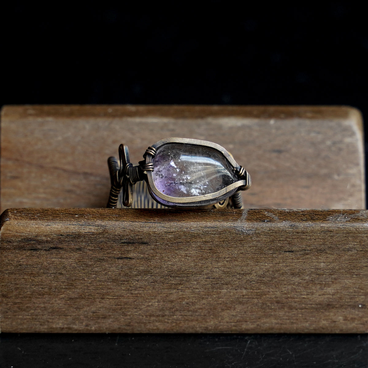OOAK-The Violet Echo Amethyst Ring