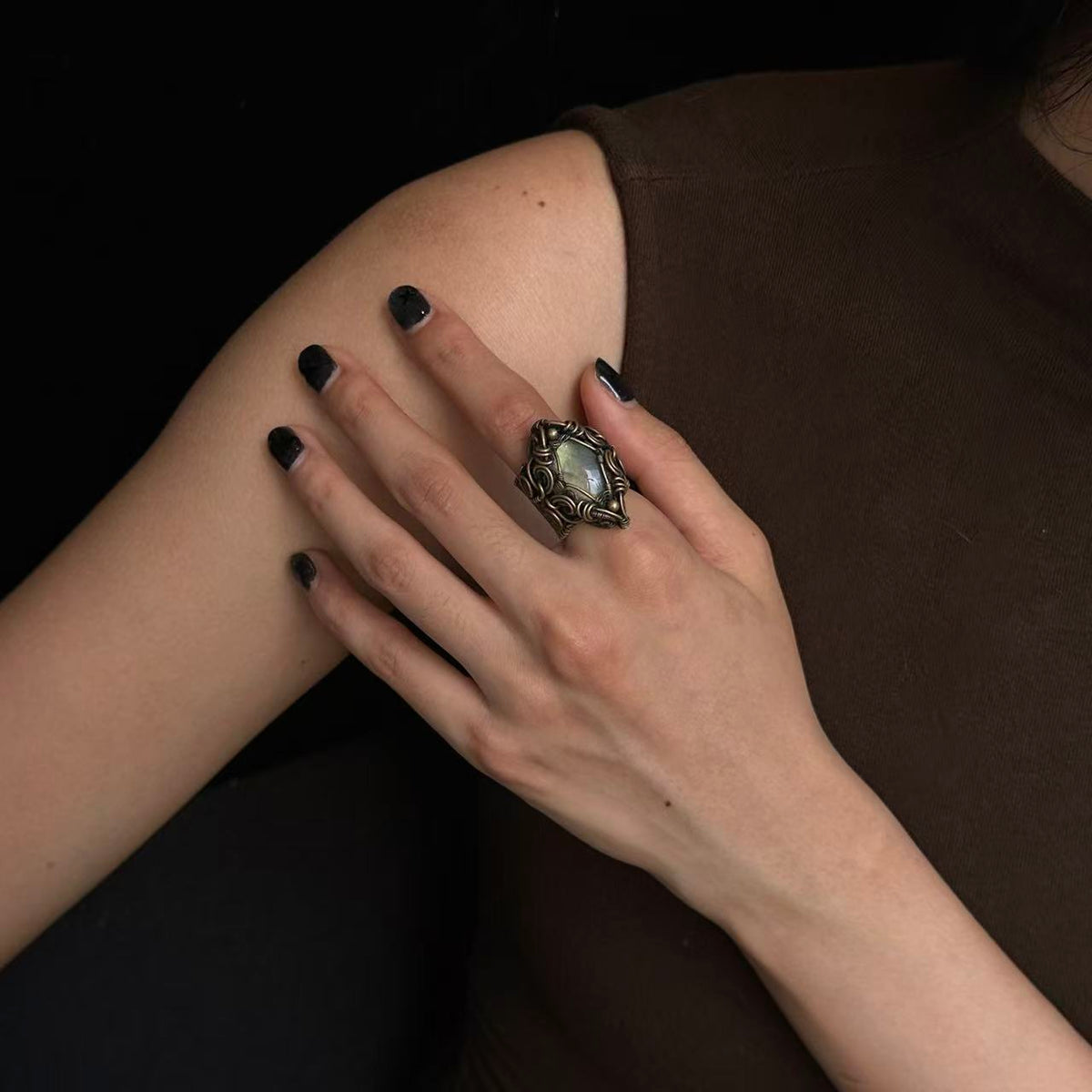 OOAK-The Ancient Aurora Labradorite Ring